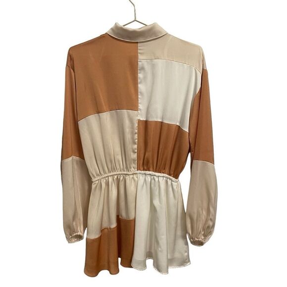 Sabo Luxe Indiana Colorblock Mini Long Sleeve Dress Size Small - Picture 7 of 8